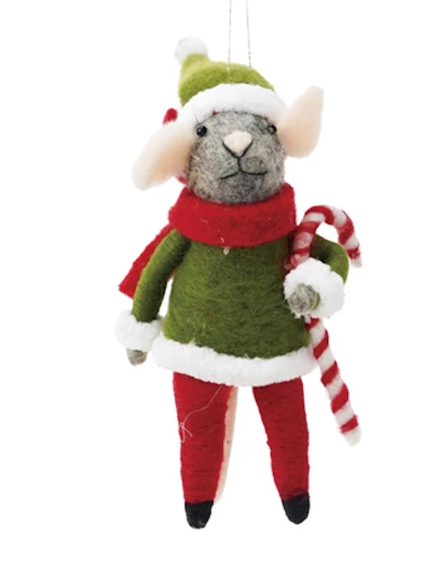 Felt Christmas Mouse Ornament