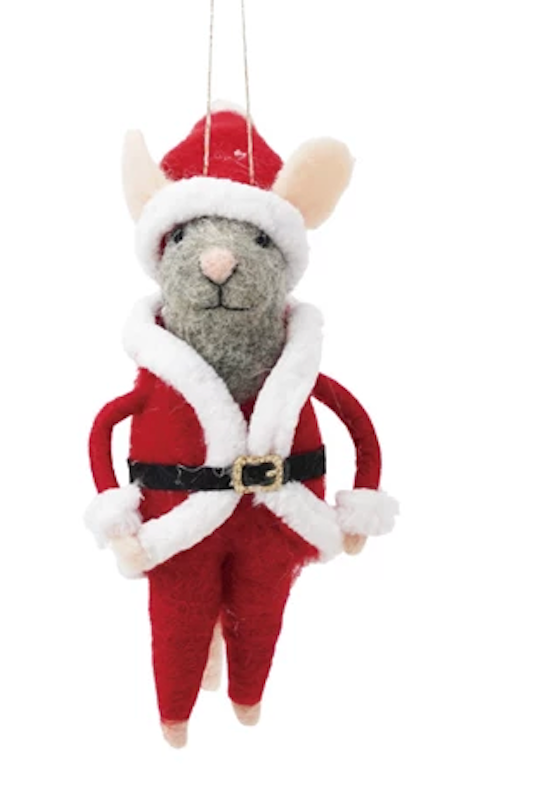Felt Christmas Mouse Ornament