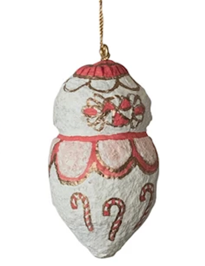 Paper Mache Ornament w/Design