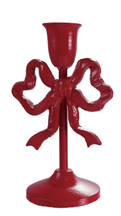 Cast Iron Bow Taper Holder, Short