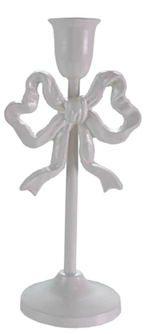 Cast Iron Bow Taper Holder, Tall