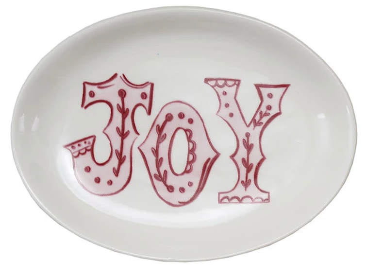 Small Holiday Stoneware Plate