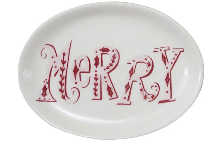 Small Holiday Stoneware Plate
