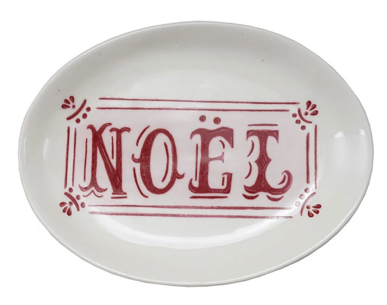 Small Holiday Stoneware Plate