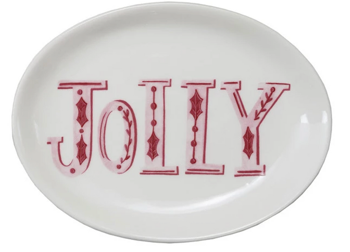 Small Holiday Stoneware Plate