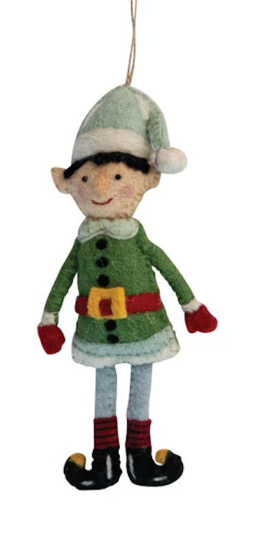Felt Elf Ornament