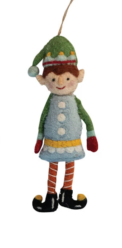 Felt Elf Ornament