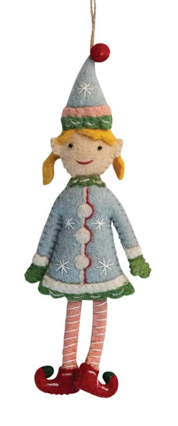 Felt Elf Ornament