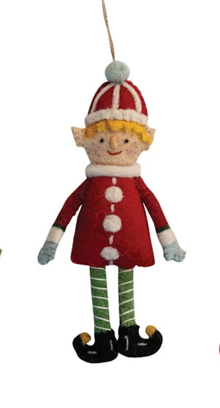 Felt Elf Ornament