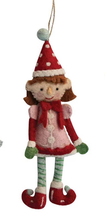 Felt Elf Ornament