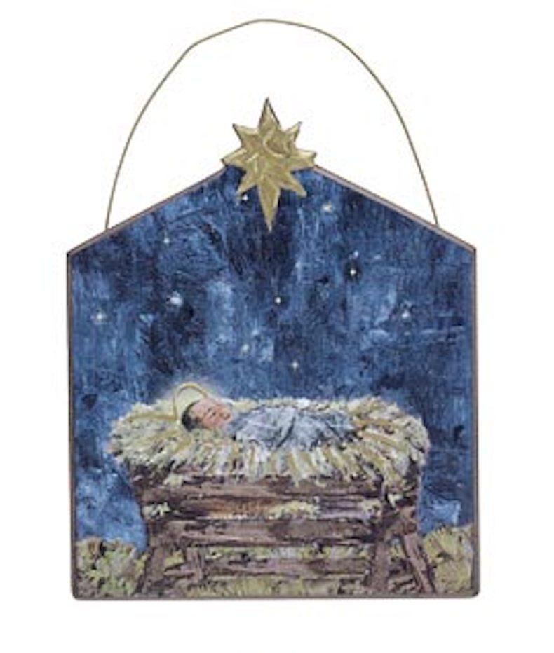 Wooden Creche Ornament