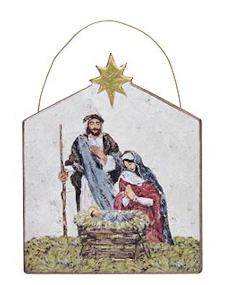 Wooden Creche Ornament