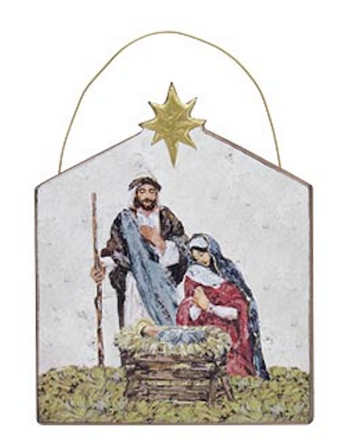 Wooden Creche Ornament