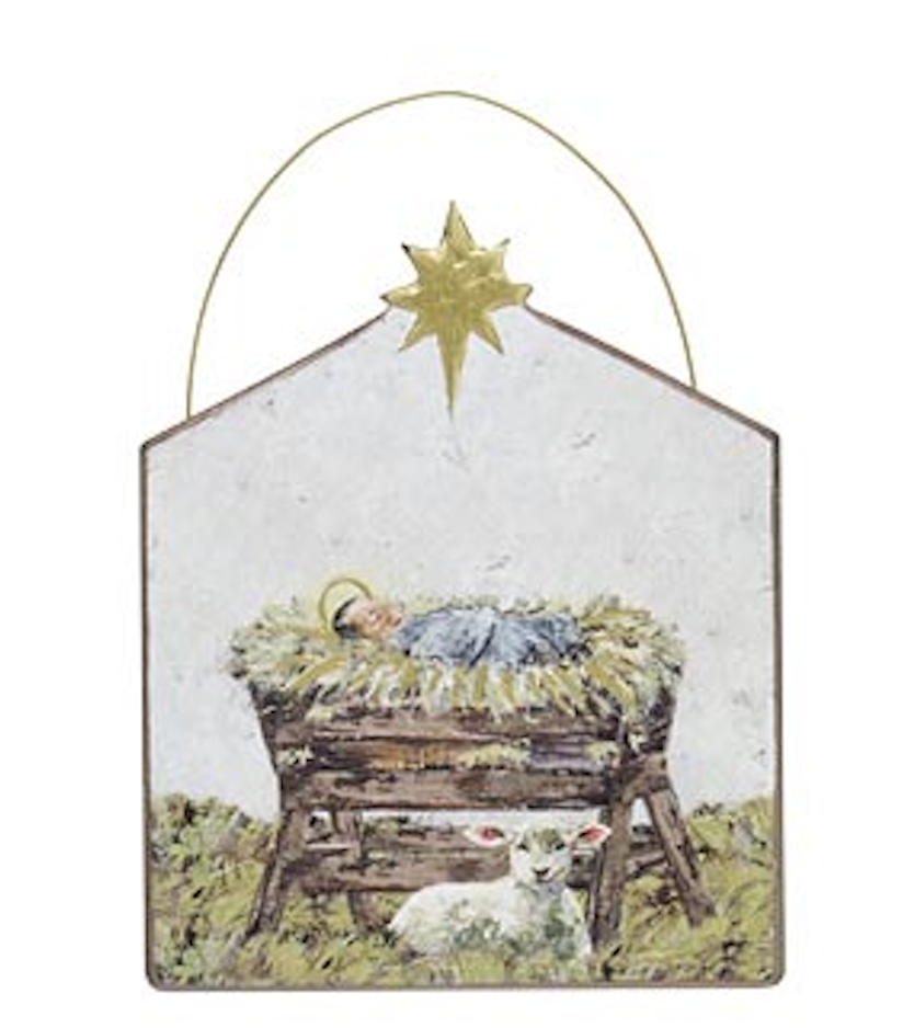Wooden Creche Ornament