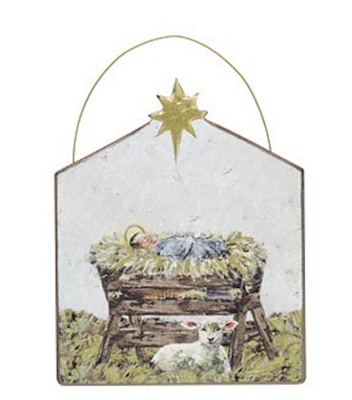 Wooden Creche Ornament