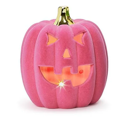 Flocked LED Jack-O-Lantern, Small