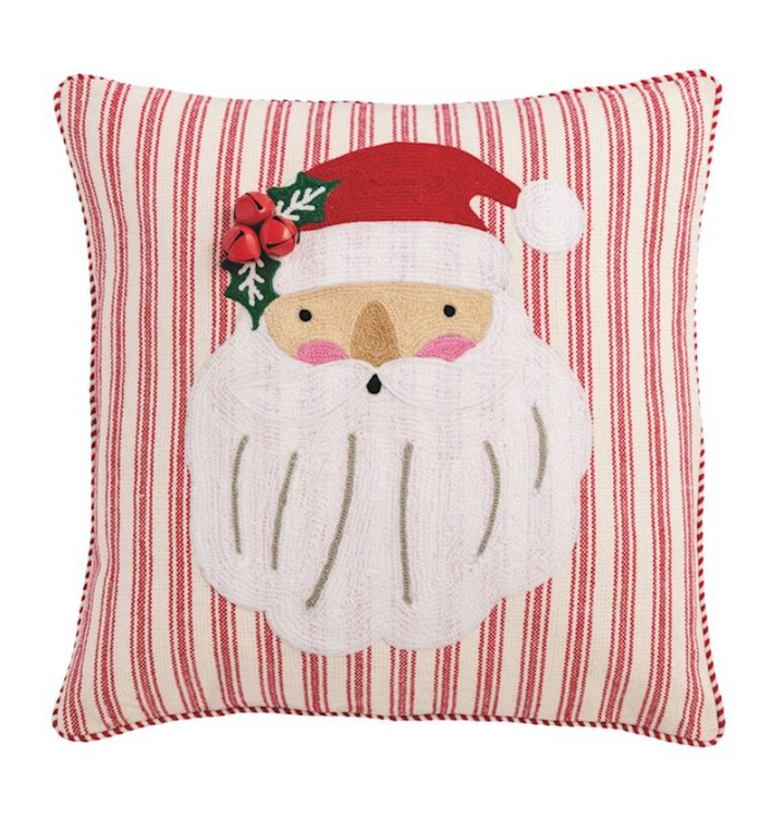 Santa Whimsy Crewel Pillow