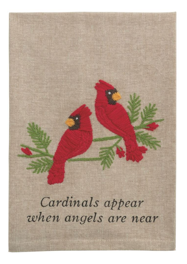 Cardinal Embroidered Towel