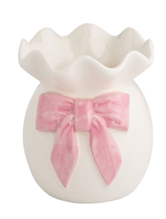 Ceramic Ruffle Bud Vase