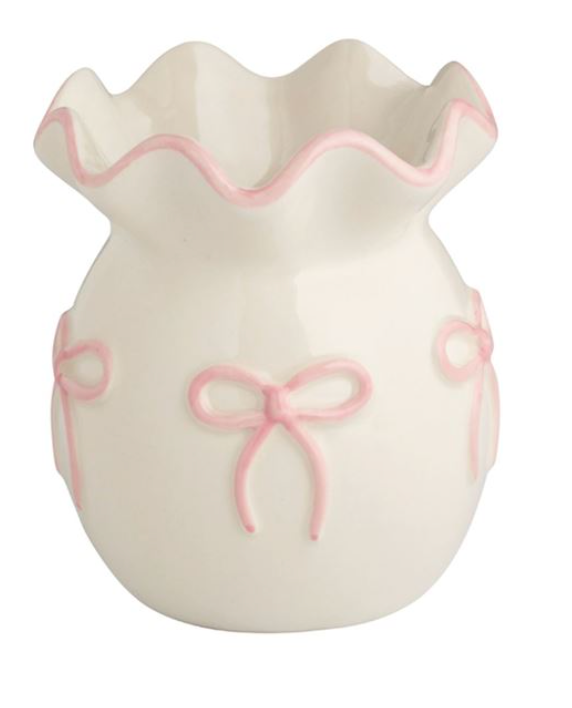 Ceramic Ruffle Bud Vase