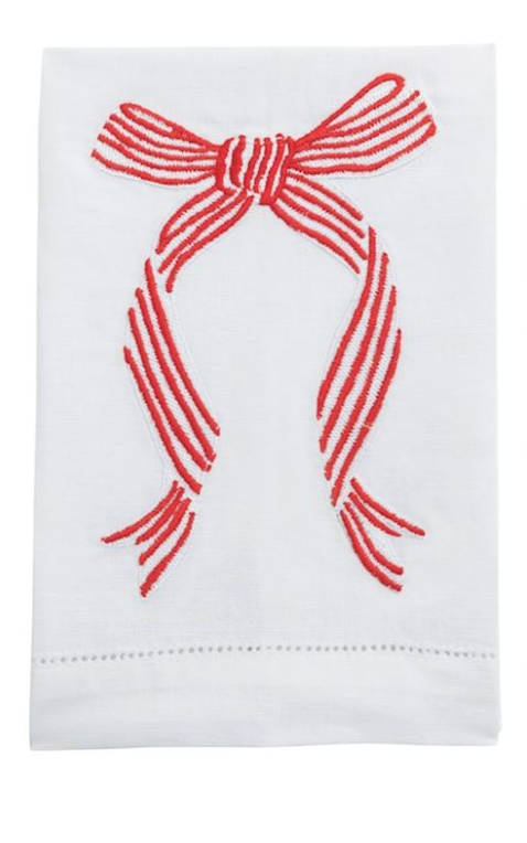 Bow Embroidered Towel