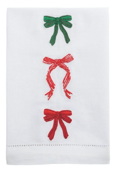 Bow Embroidered Towel
