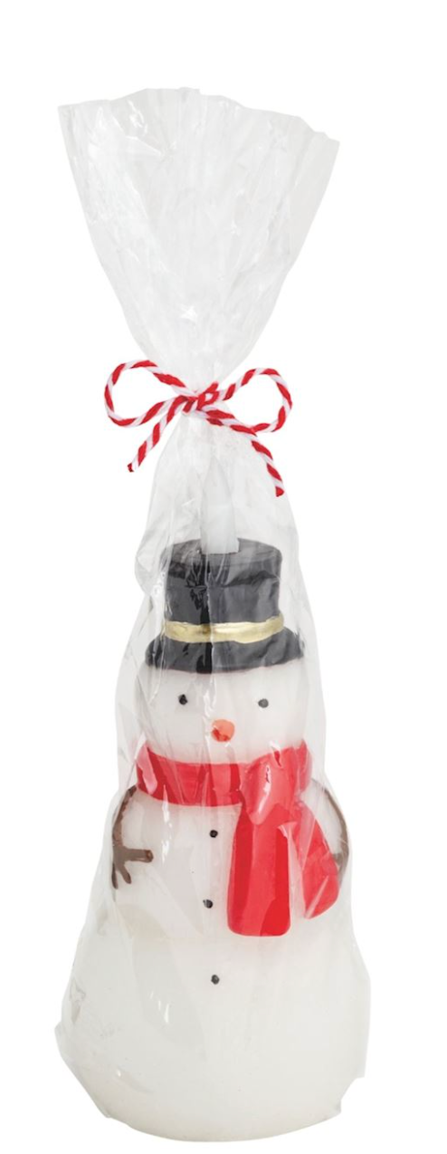 Snowman Flameless Candle