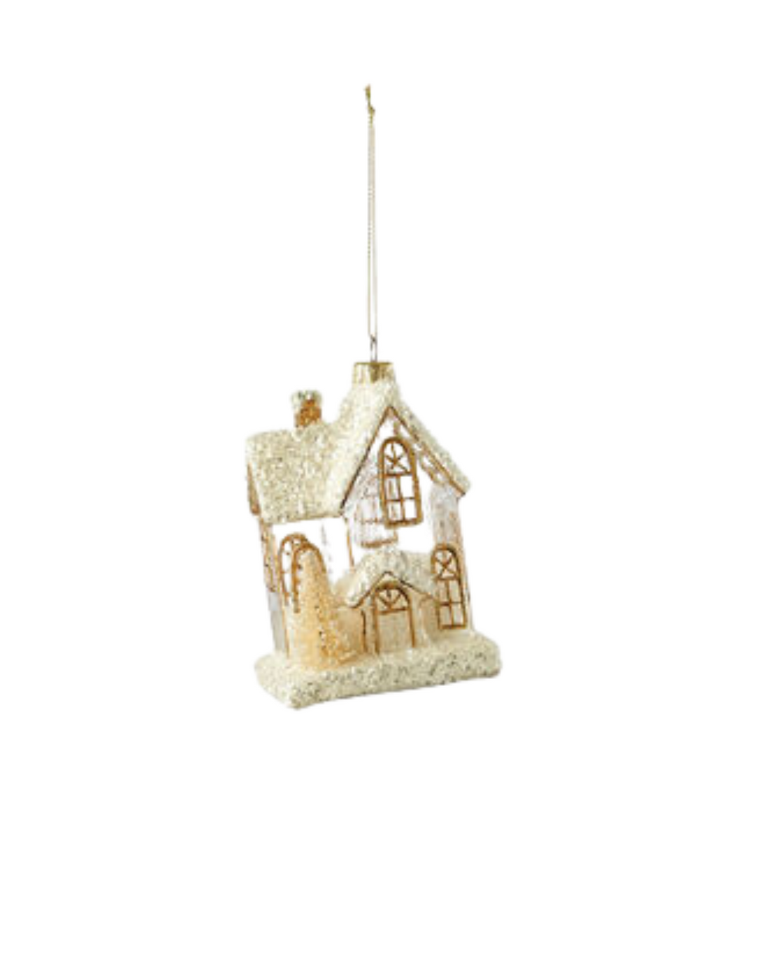 Snowy Gold House Ornament