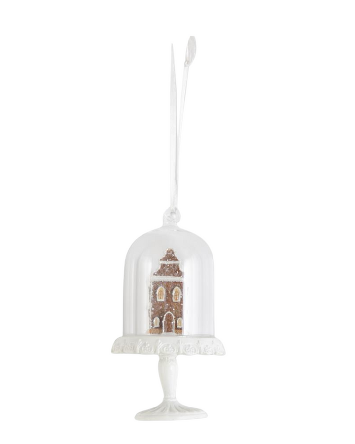 Gingerbread House Dome Ornament