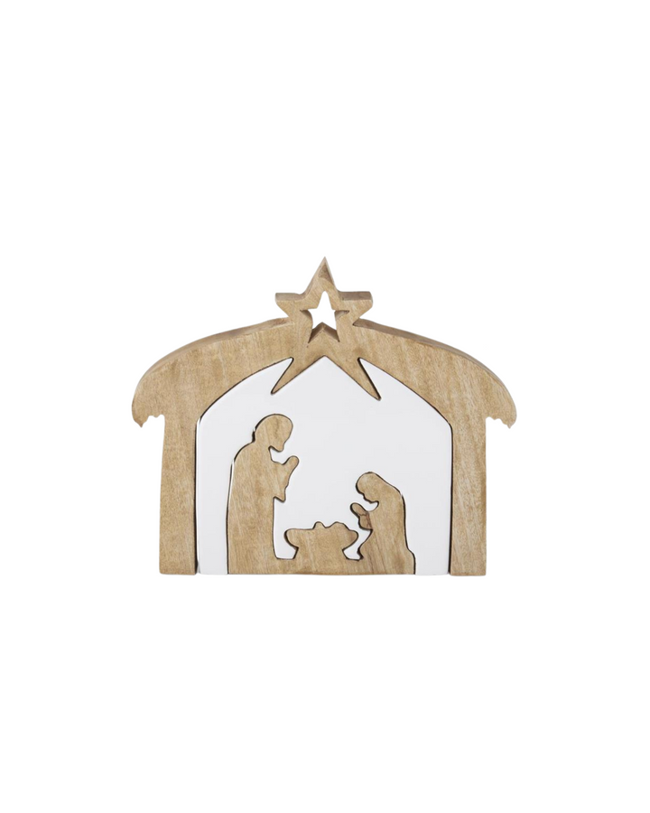 Wood Nativity w/Cutouts