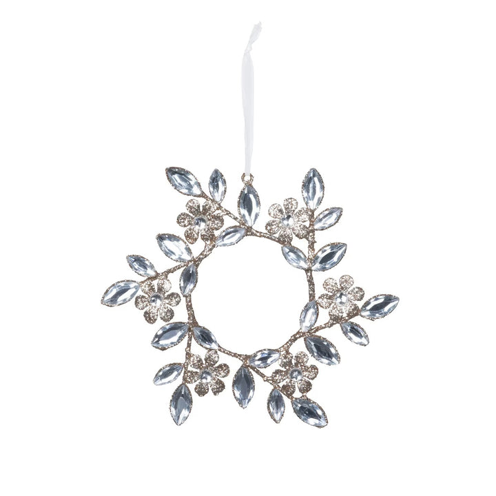 Champagne Gem Wreath Ornament