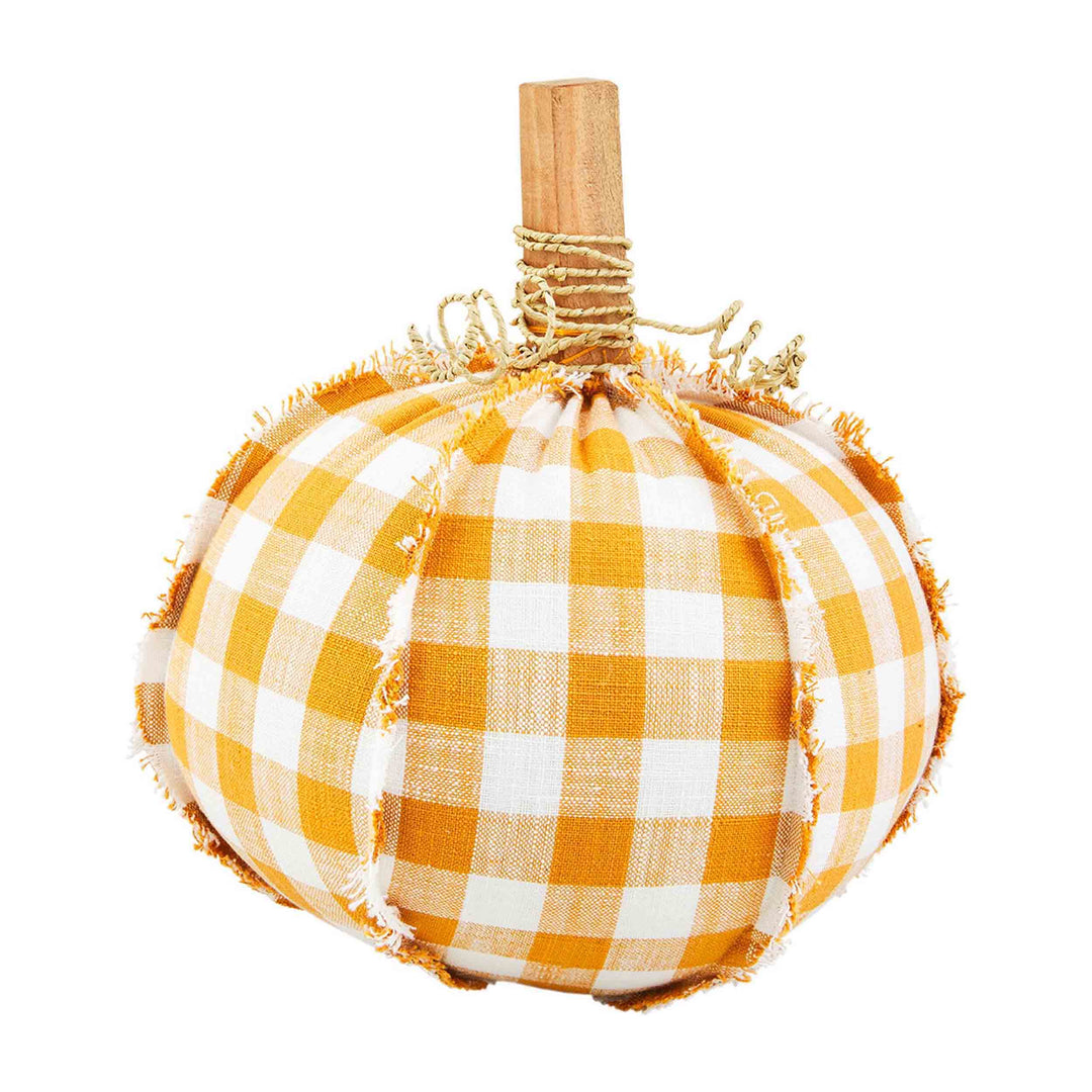 Gingham Pumpkin Sitter