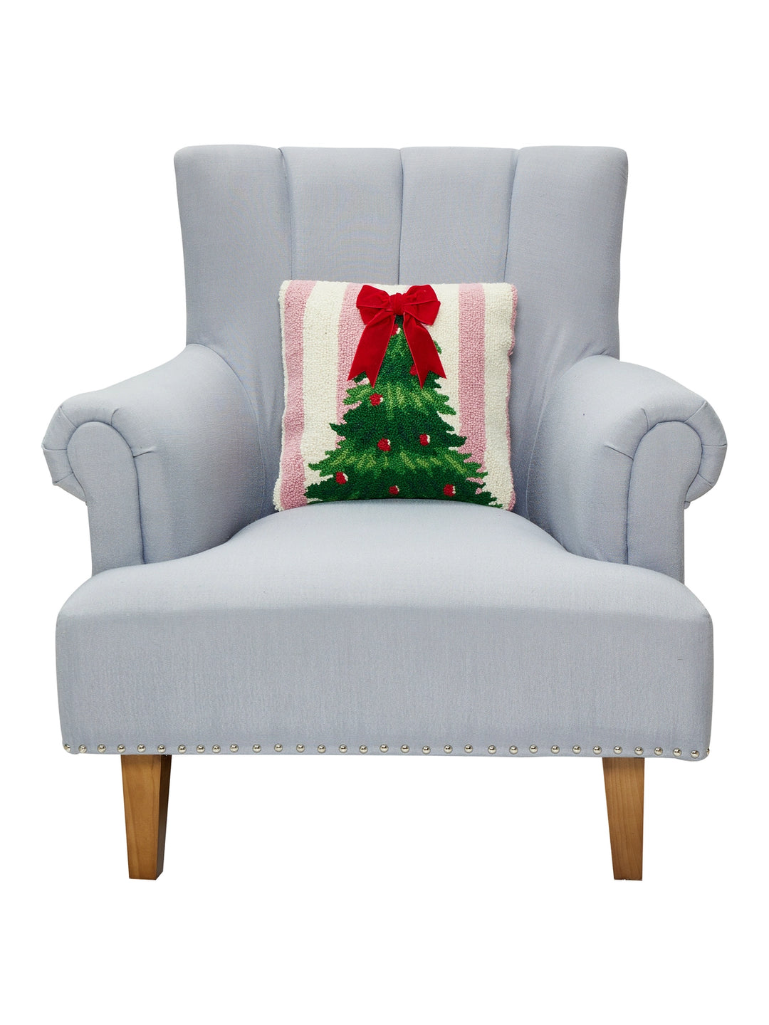Pink Stripe Tree w/Ribbon Hook Pillow