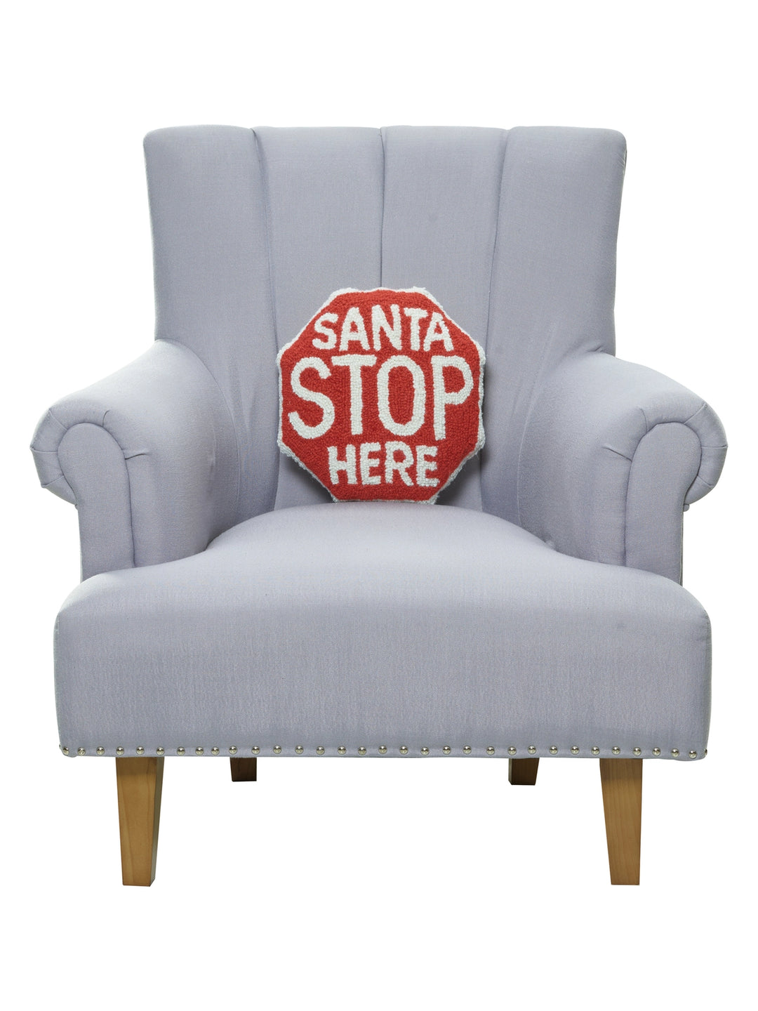 Shaped Santa Stop Sign Hook Pillow
