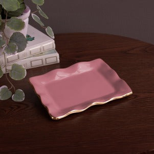 Encanto Vento Small Pink Rectangular Tray