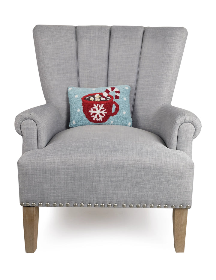 Hot Cocoa Hooked Pillow