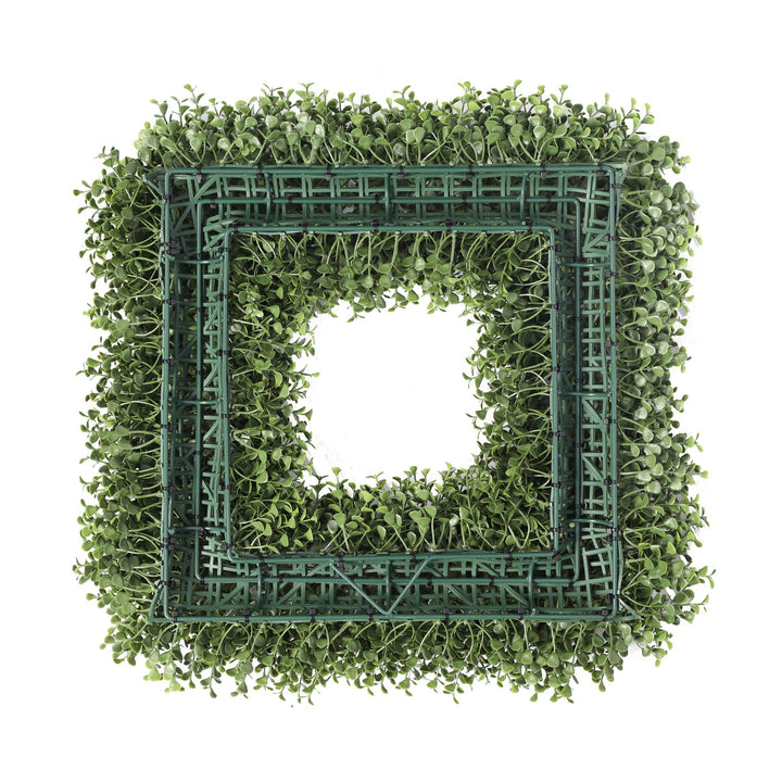 Boxwood Square Wreath, UV 20"