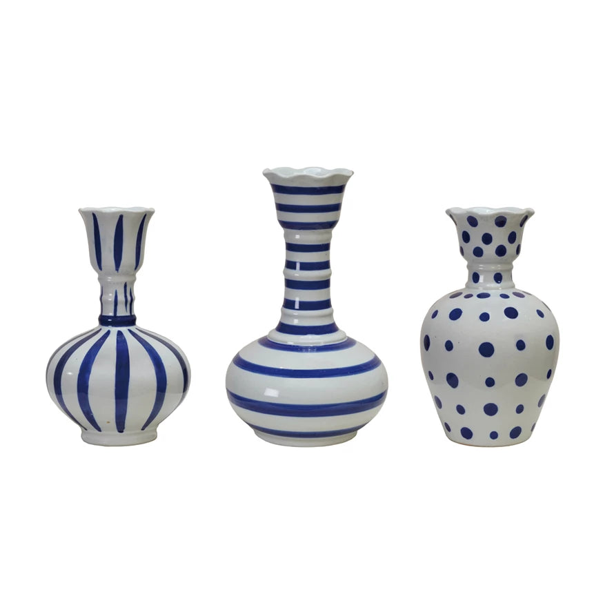 Painted Stoneware Vase