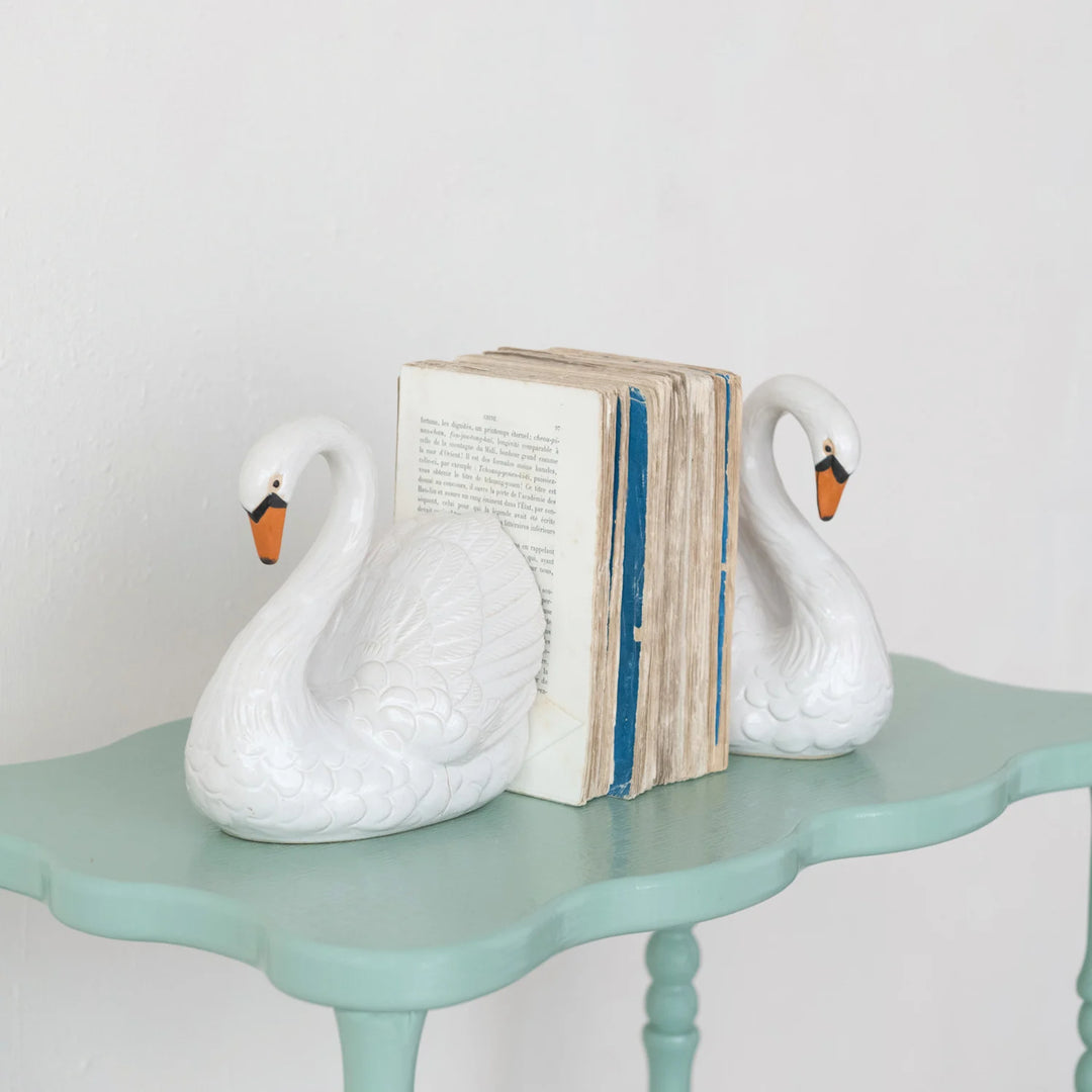 Swan Shaped Bookends