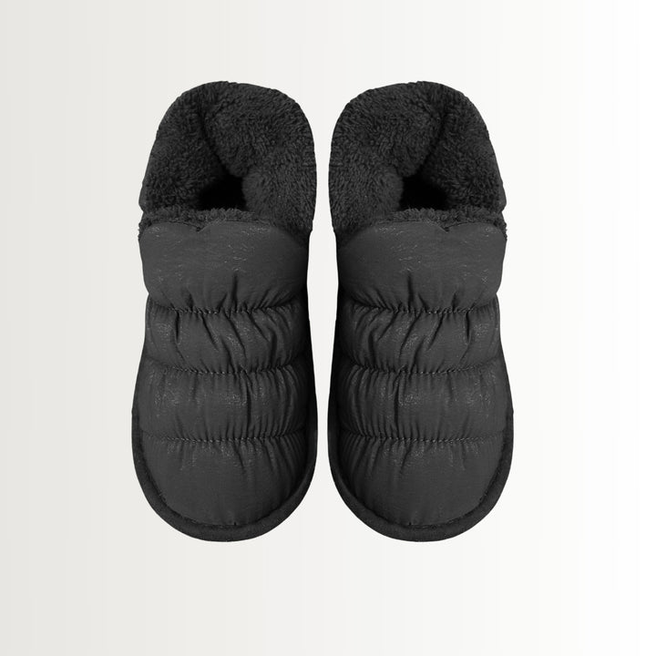 Black Puffer Slippers