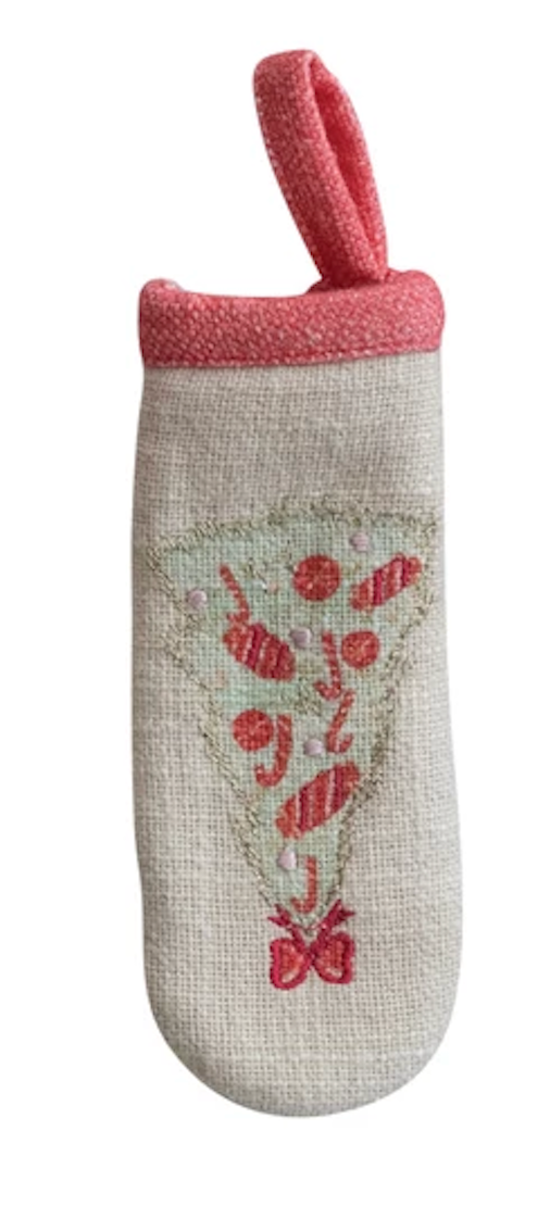 Pot Handle Cover w/Embroidered Christmas Tree
