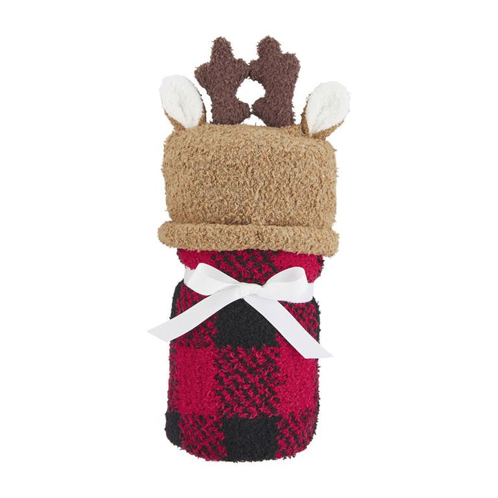 Christmas Checked Hat/Black Set