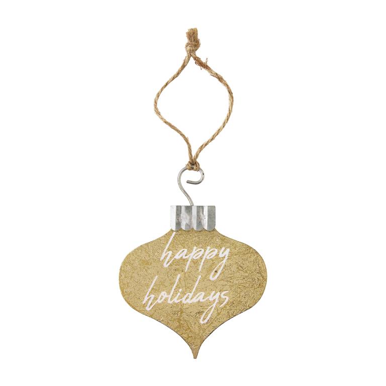 Metallic Sentiment Ornament