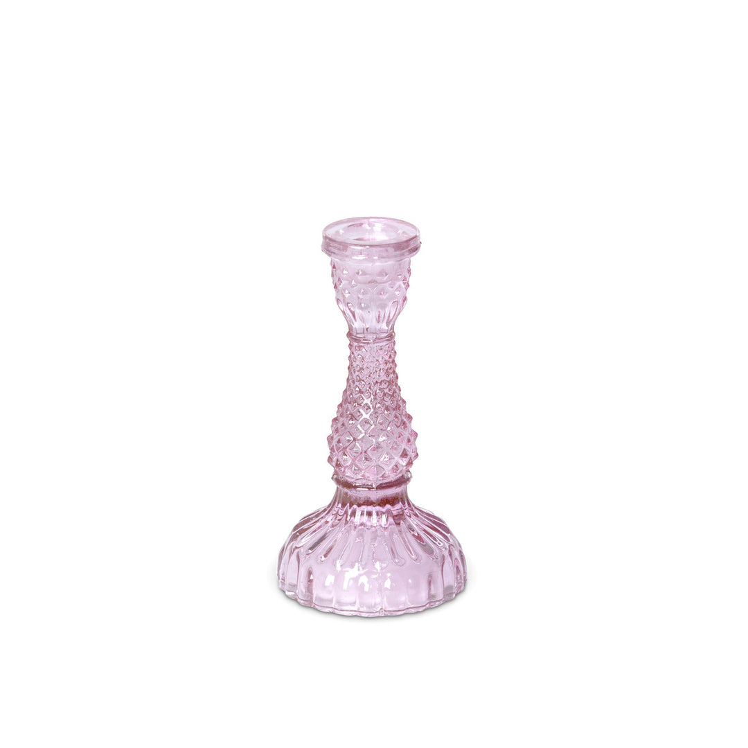 Pressed Glass Violet Taper Holder