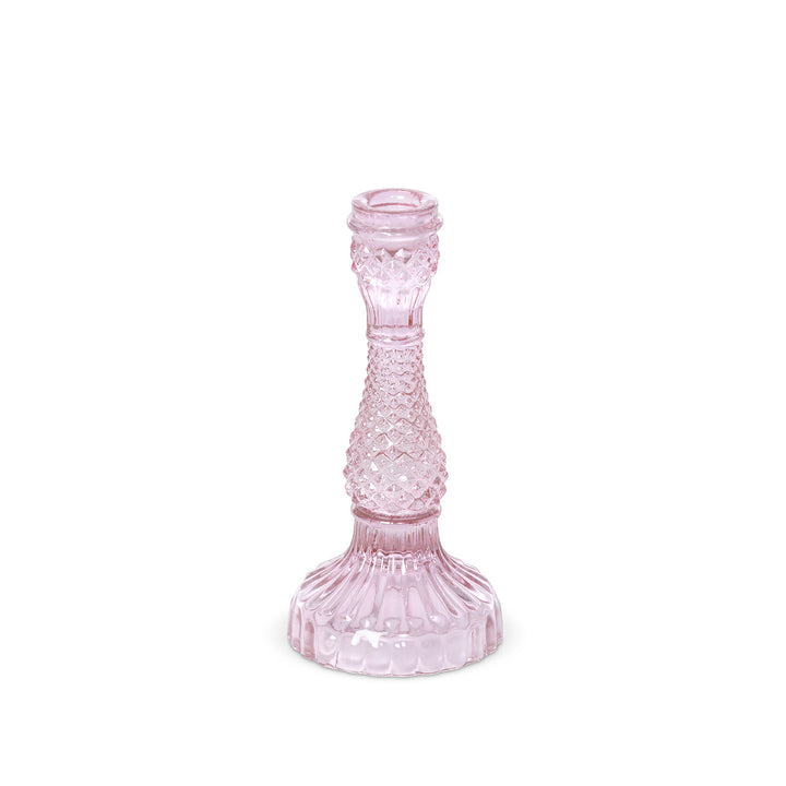 Pressed Glass Violet Taper Holder