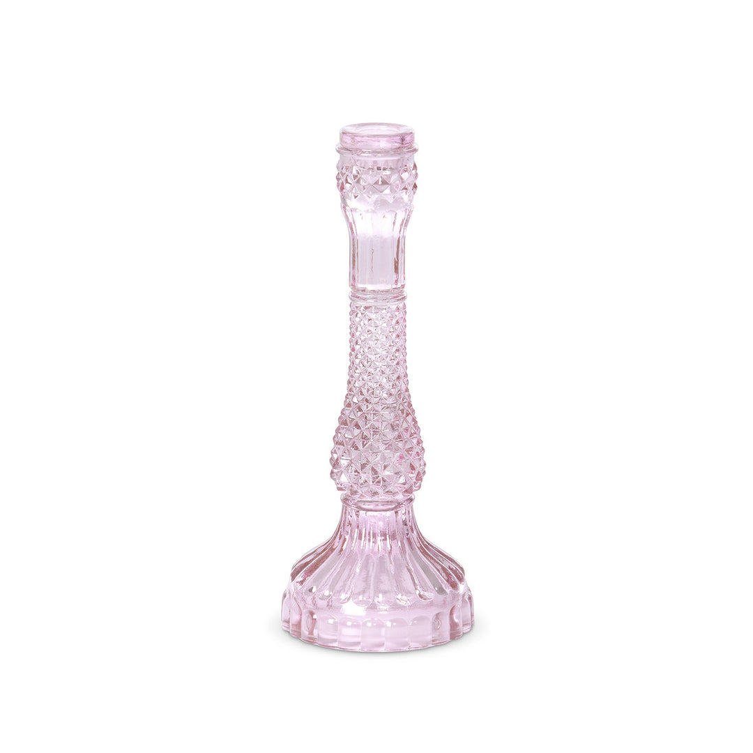 Pressed Glass Violet Taper Holder