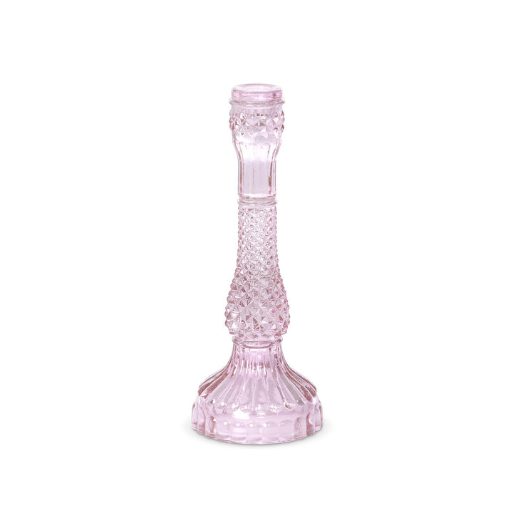 Pressed Glass Violet Taper Holder