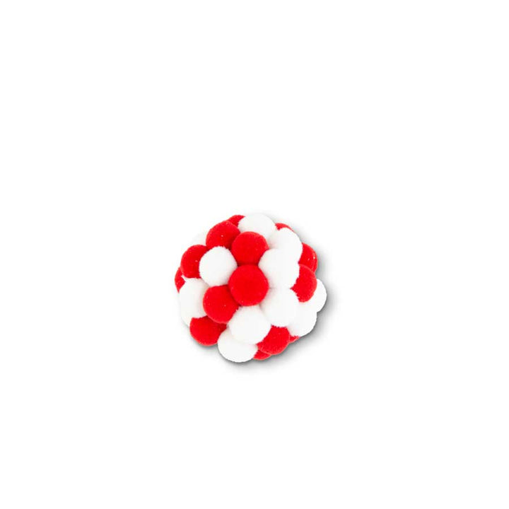 Red/White Pom Pom Ball Ornament