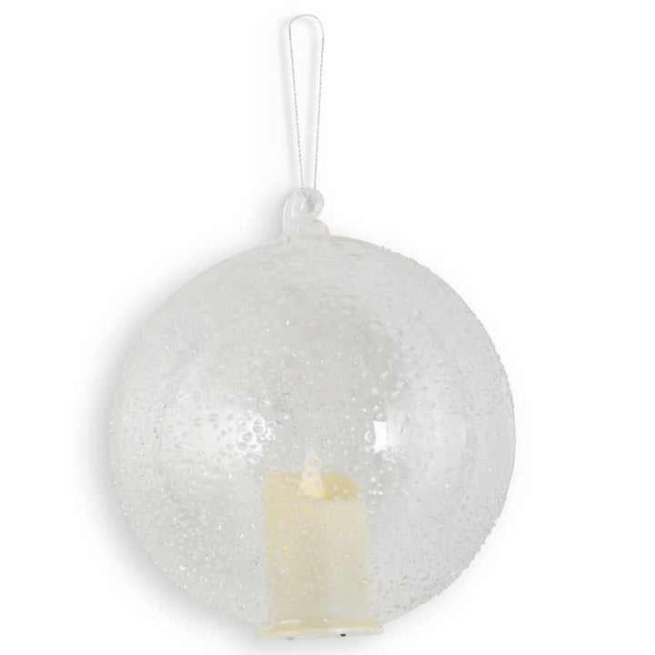 Textured Glass LED Ornament