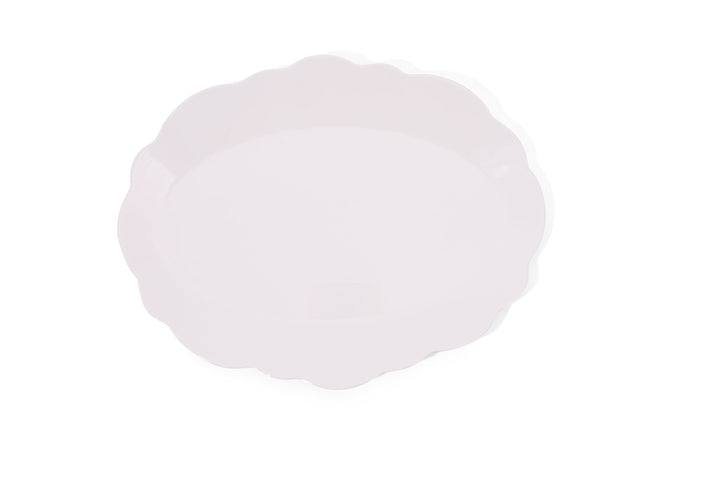 Scalloped Serving Oval Tray